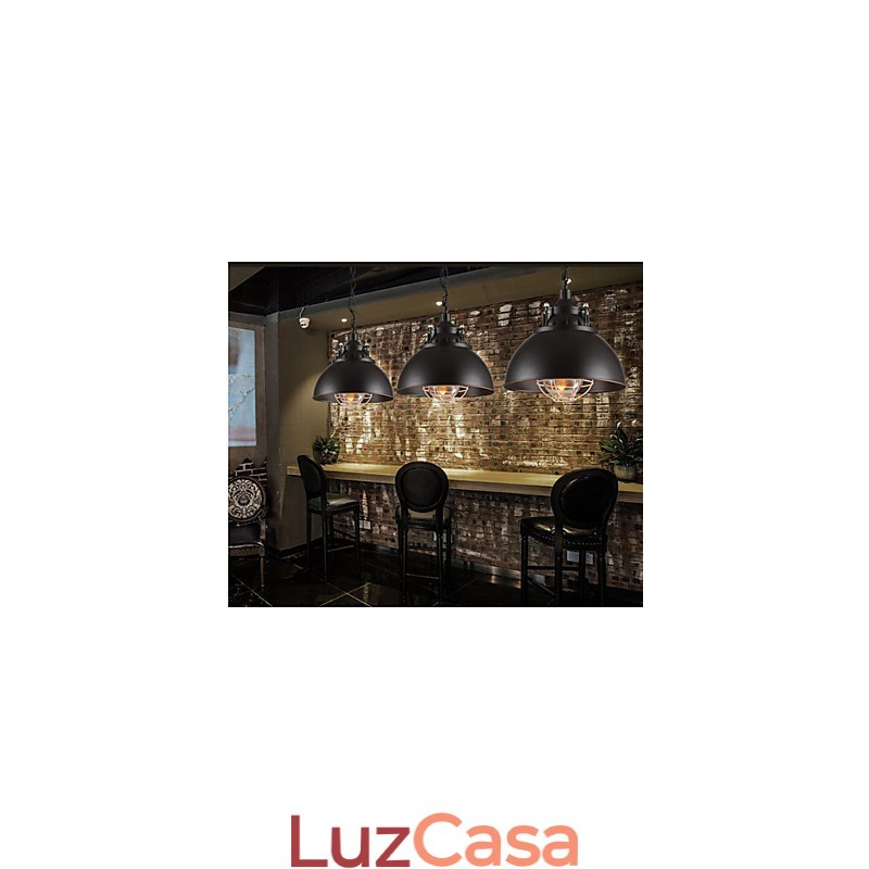 Lustre de ferro metálico com cabeça única
