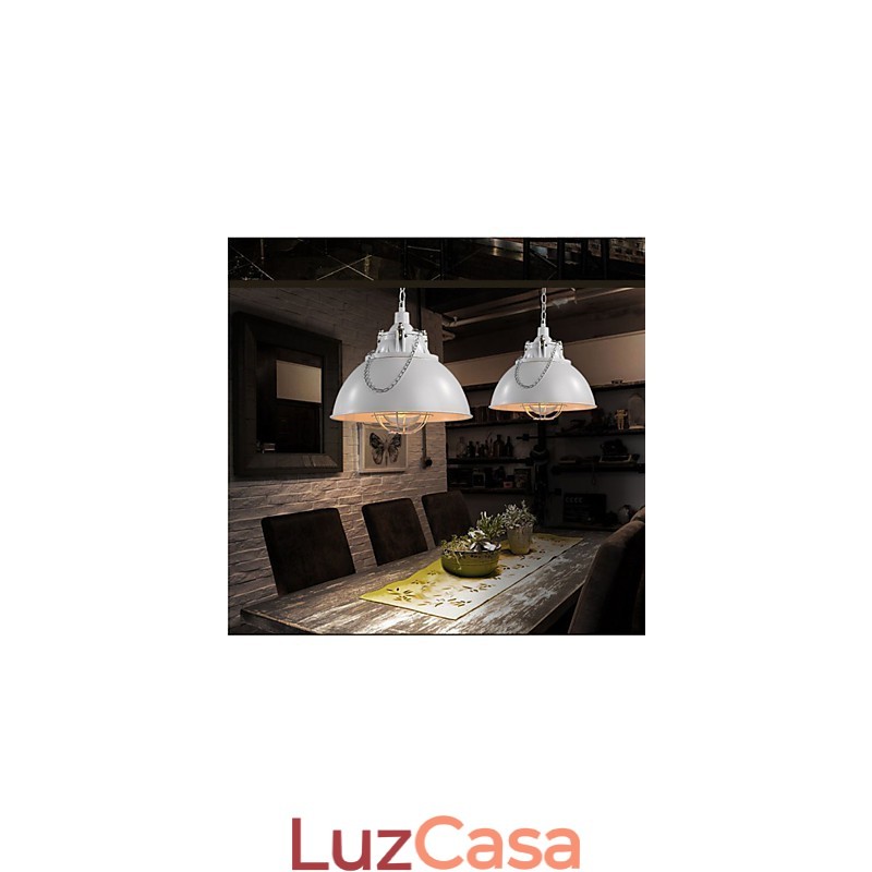 Lustre de ferro metálico com cabeça única