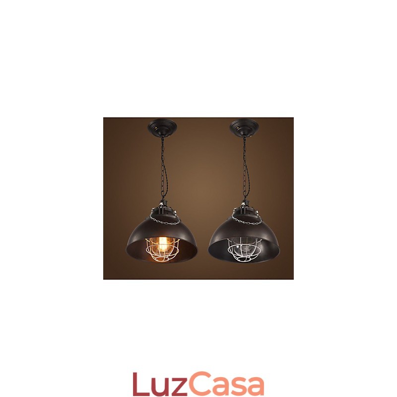 Lustre de ferro metálico com cabeça única