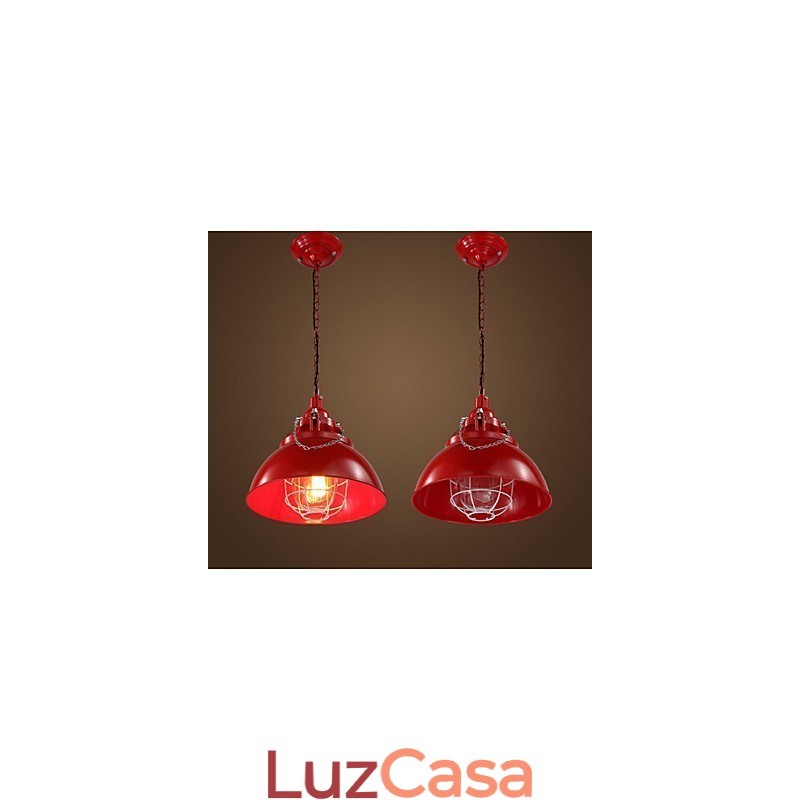 Lustre de ferro metálico com cabeça única