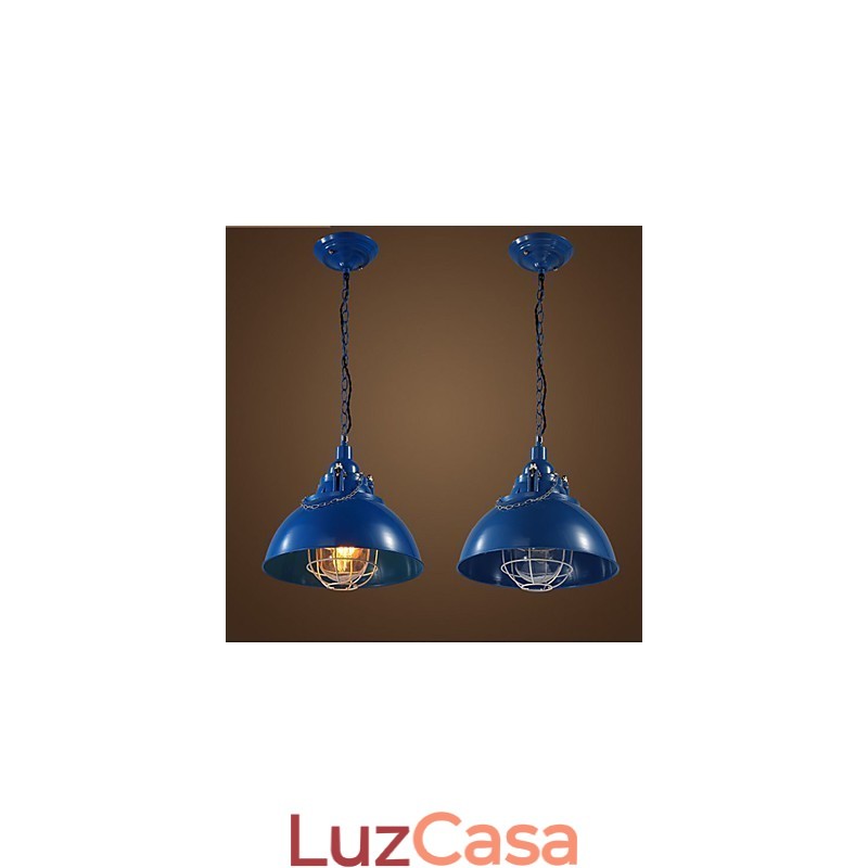 Lustre de ferro metálico com cabeça única