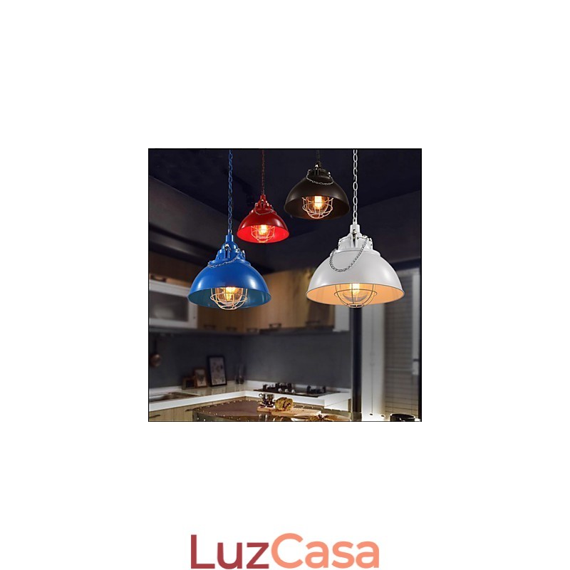 Lustre de ferro metálico com cabeça única
