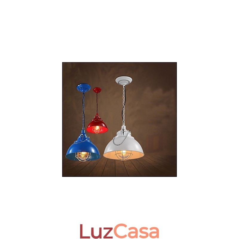 Lustre de ferro metálico com cabeça única