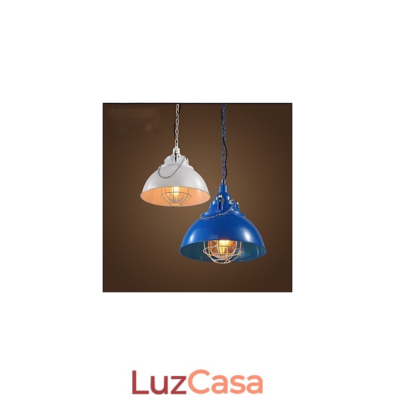 Lustre de ferro metálico com cabeça única