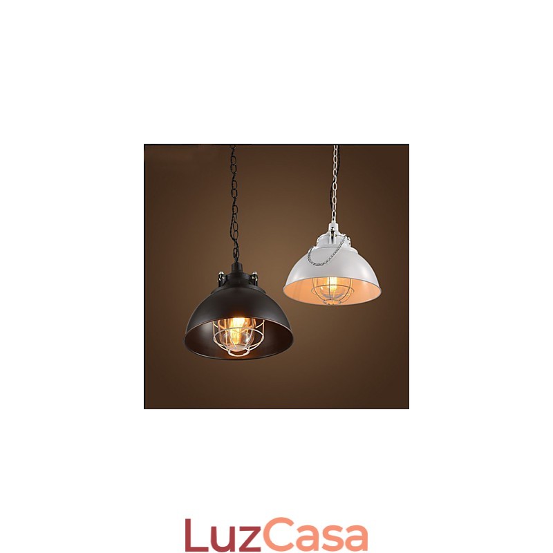 Lustre de ferro metálico com cabeça única