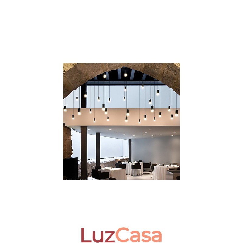 Luminária pendente criativa com design de linhas geométricas e contraídas do norte da Europa