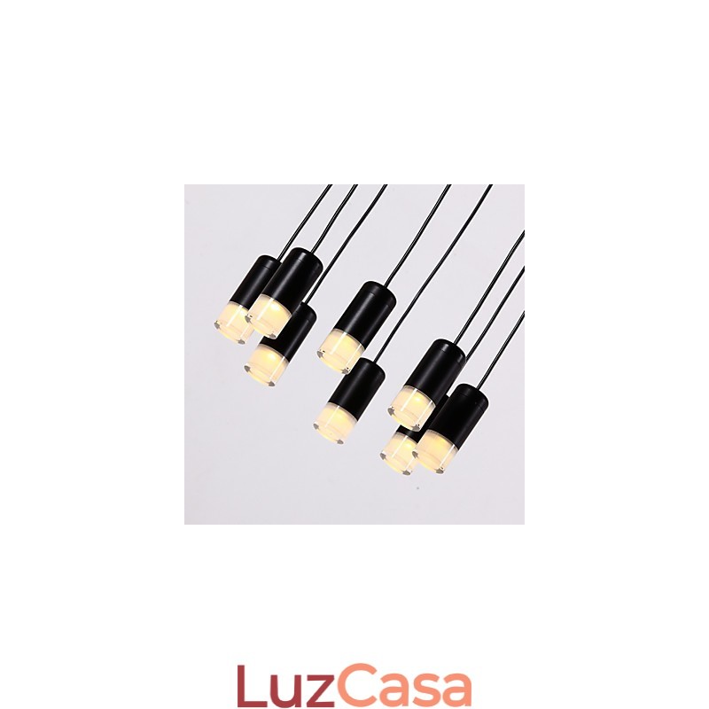 Luminária pendente criativa com design de linhas geométricas e contraídas do norte da Europa