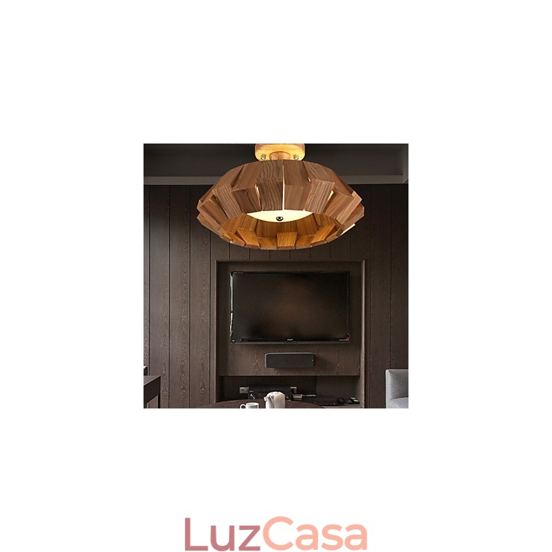 Luminária pendente moderna contemporânea estilo country mini outros madeira bambu