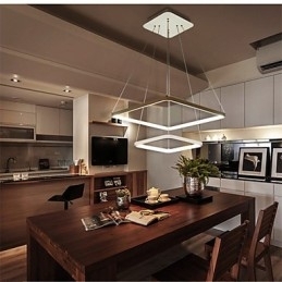 Design moderno 4Pendant Light Dois anéis