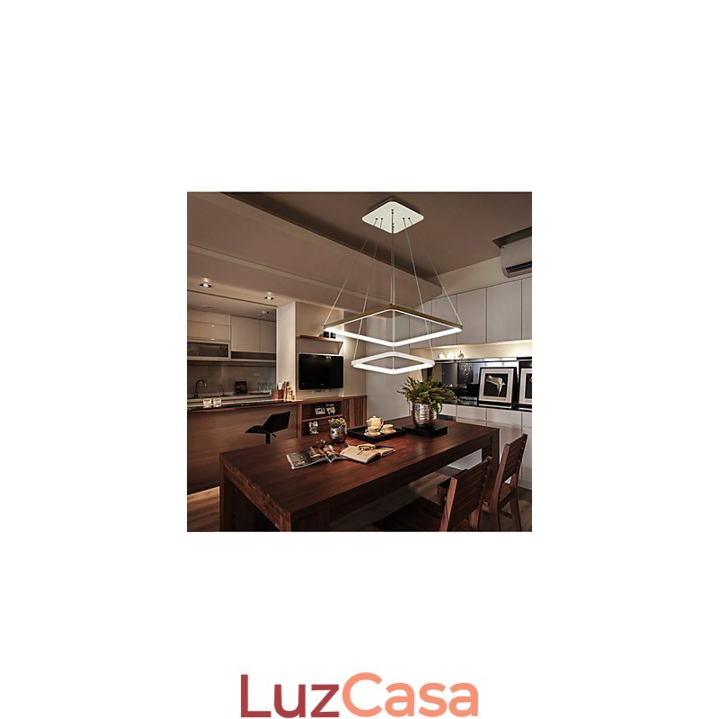 Design moderno 4Pendant Light Dois anéis