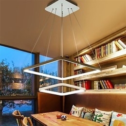 Design moderno 4Pendant Light Dois anéis