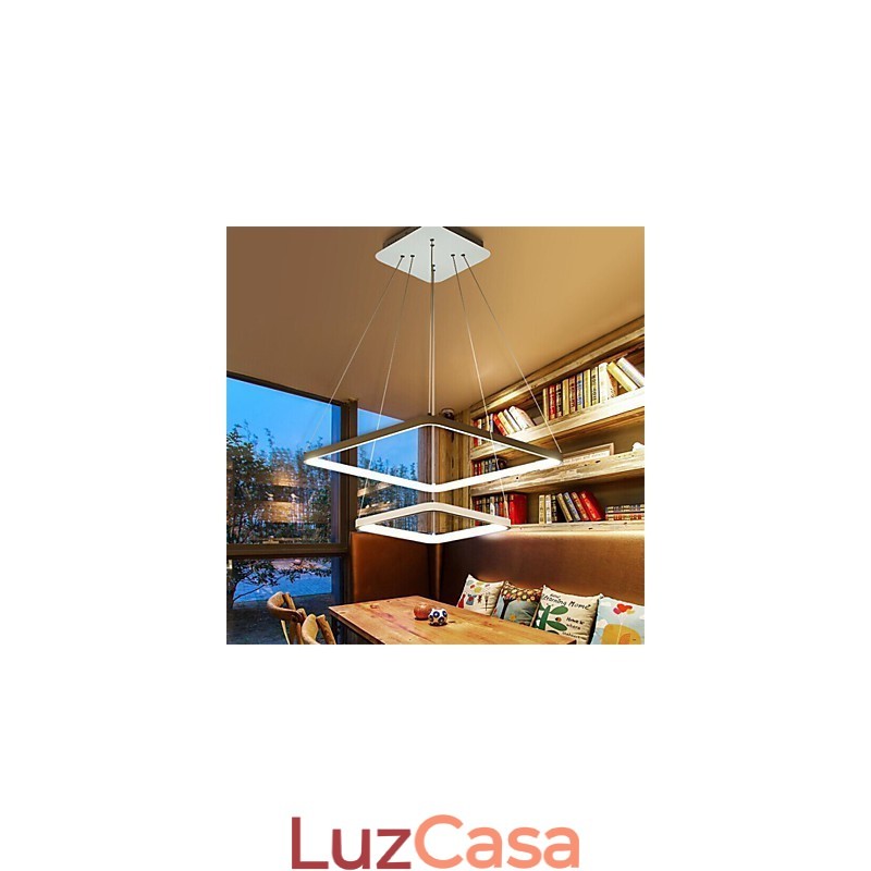 Design moderno 4Pendant Light Dois anéis