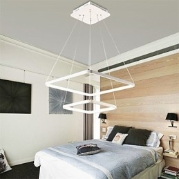 Design moderno 4Pendant Light Dois anéis
