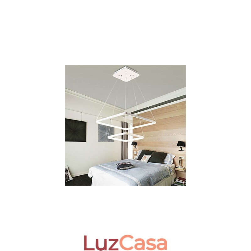 Design moderno 4Pendant Light Dois anéis