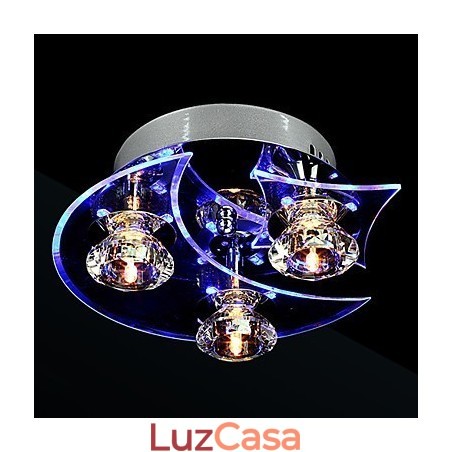 Lustre Moderno Cristal Living 3 Luzes Lustre Moderno Cristal Living 3 Luzes