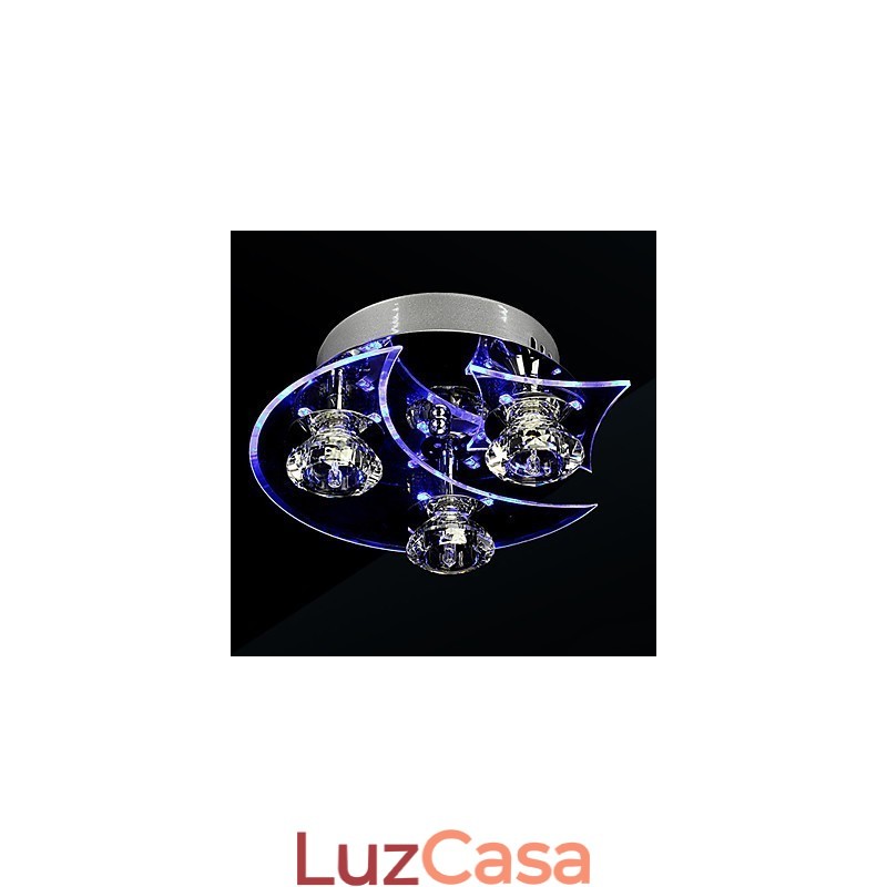 Lustre Moderno Cristal Living 3 Luzes