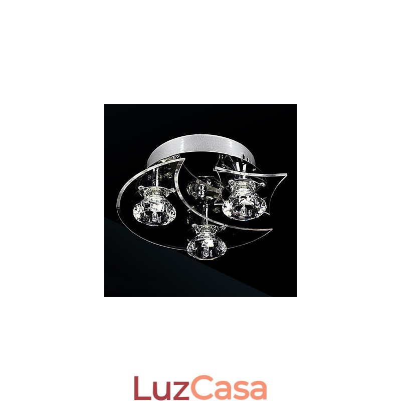 Lustre Moderno Cristal Living 3 Luzes