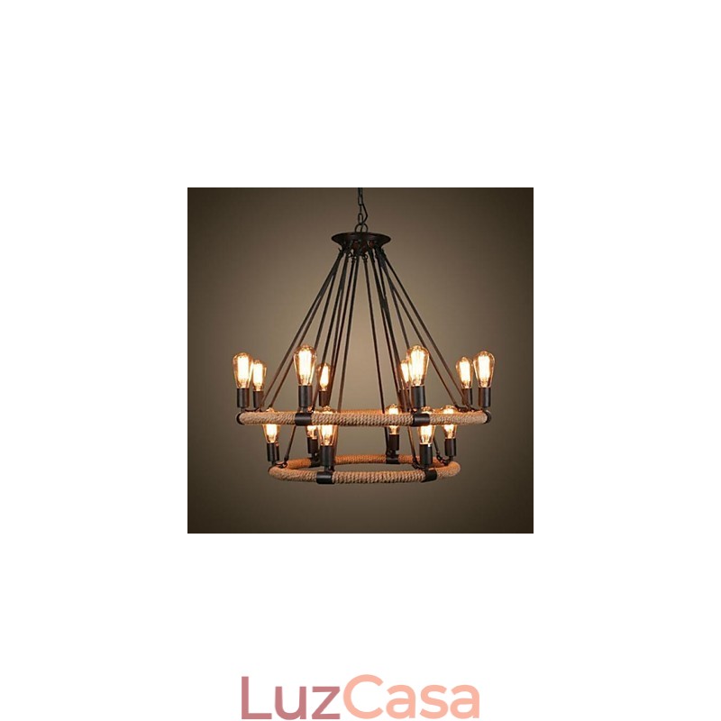 Tradicional clássico rústico lodge vintage retro country pintura metal pingente luz