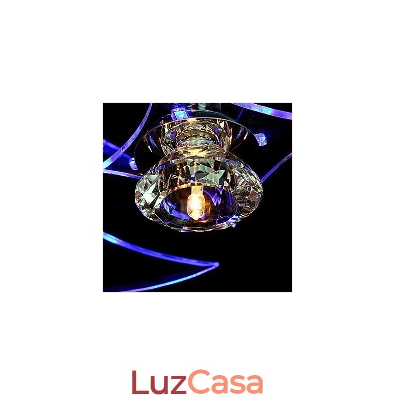 Lustre Moderno Cristal Living 3 Luzes