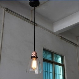Lustre de vidro retrô exclusivo e minimalista