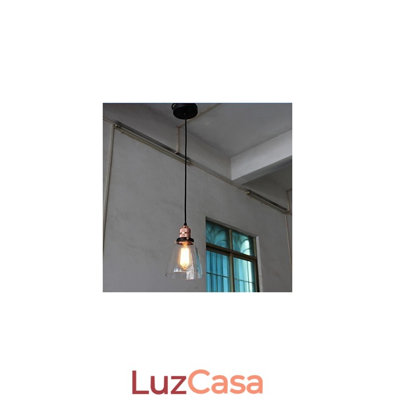 Lustre de vidro retrô exclusivo e minimalista