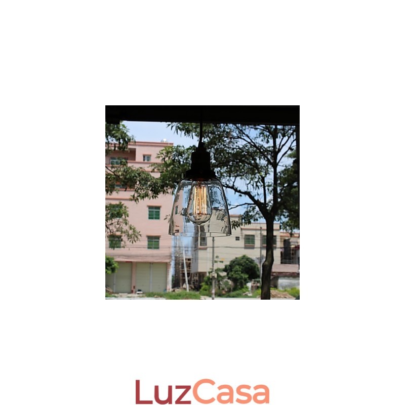 Lustre de vidro retrô exclusivo e minimalista