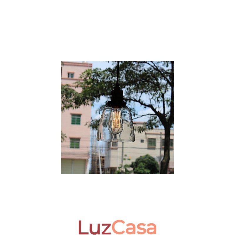 Lustre de vidro retrô exclusivo e minimalista