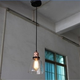 Lustre de vidro retrô exclusivo e minimalista