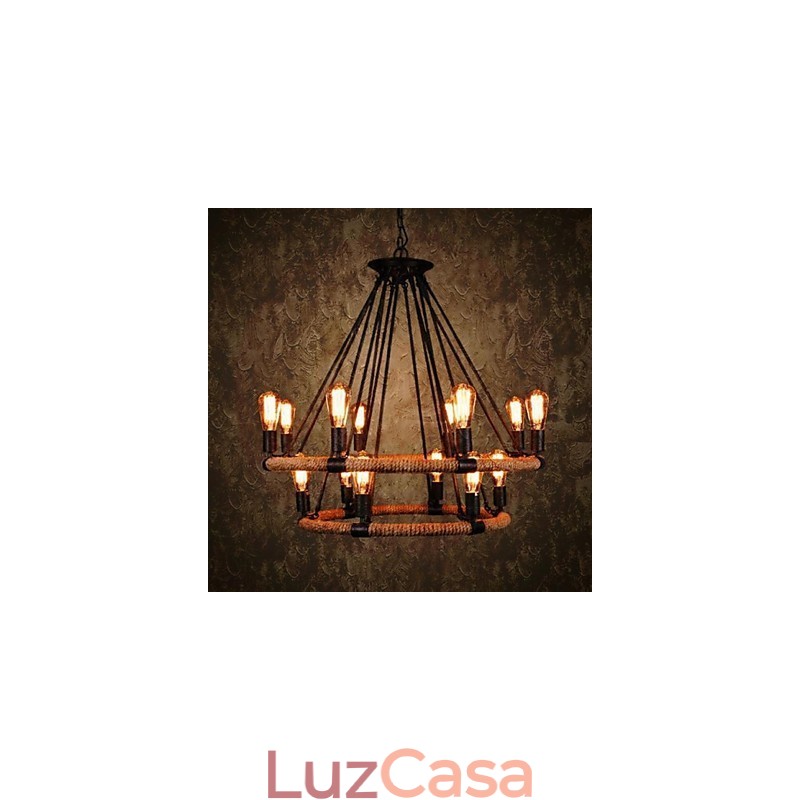 Tradicional clássico rústico lodge vintage retro country pintura metal pingente luz