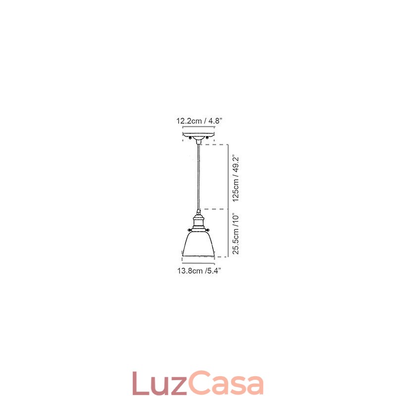 Luzes Pendentes Tradicionais Clássicas Vintage Retro Metal