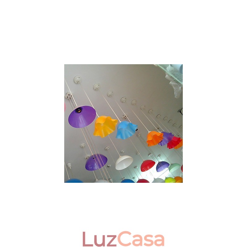 Linha de acrílico de cabeça única transparente chaminé droplight lâmpada de supermercado