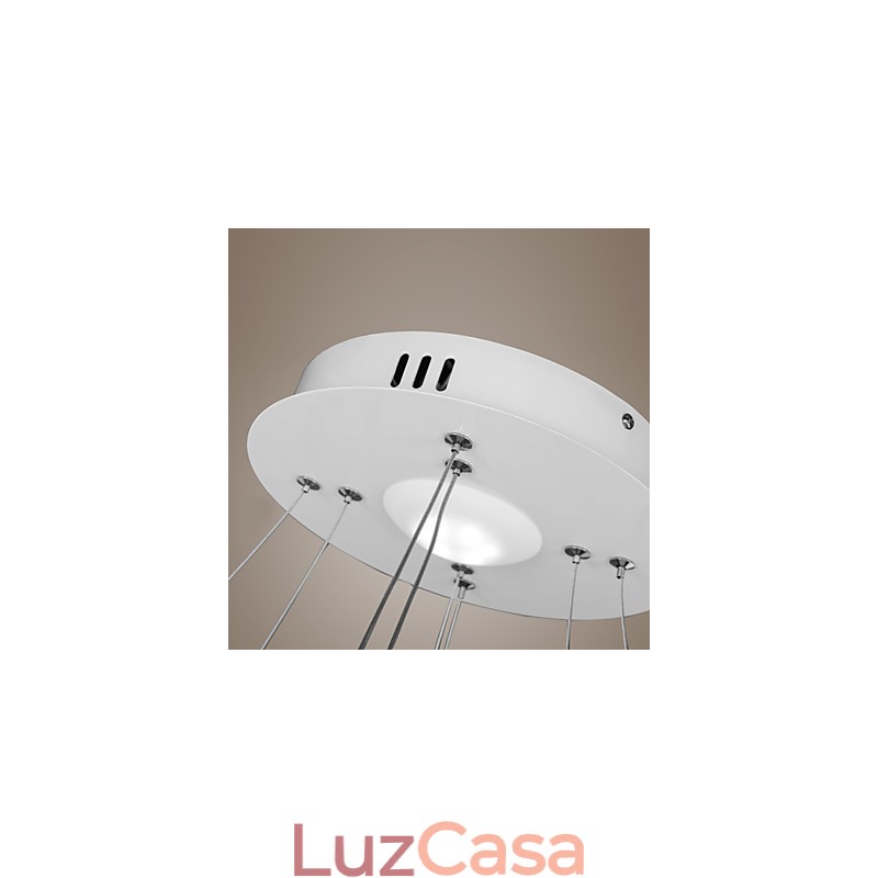 Luminária pendente de design moderno 4 anéis duplos de acrílico de alta qualidade
