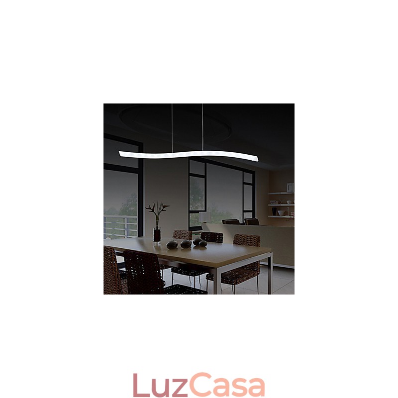 Luminária pendente moderna e contemporânea cromada