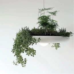 Droplight de alumínio Nordic Creative Contracted Sky Garden Lâmpadas e lanternas Luz Sem solo Planta