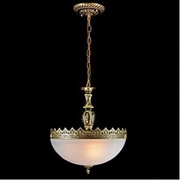 Tradicional Clássico Vintage Retro Bronze Metal Pendente Luz