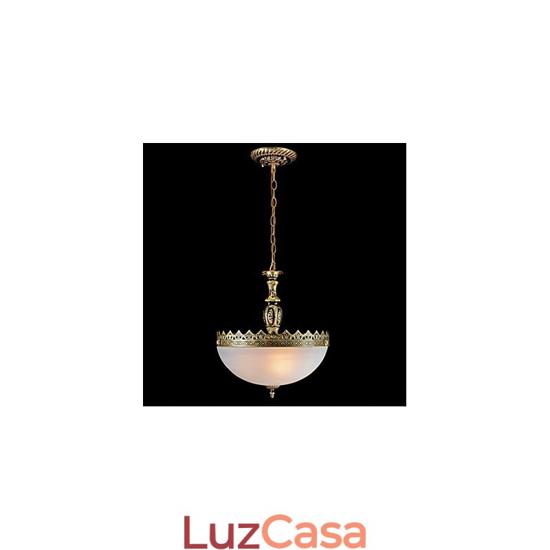 Tradicional Clássico Vintage Retro Bronze Metal Pendente Luz
