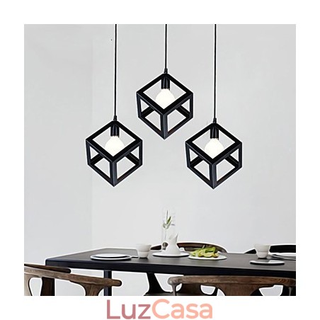 Luminária pendente de metal com pintura estilo retrô mini Luminária pendente de metal com pintura estilo retrô mini