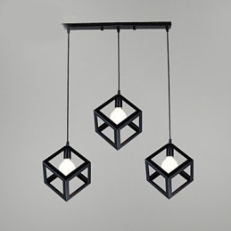 Luminária pendente de metal com pintura estilo retrô mini