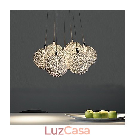 Luminária pendente de metal galvanizado estilo mini contemporâneo moderno Luminária pendente de metal galvanizado estilo mini contemporâneo moderno
