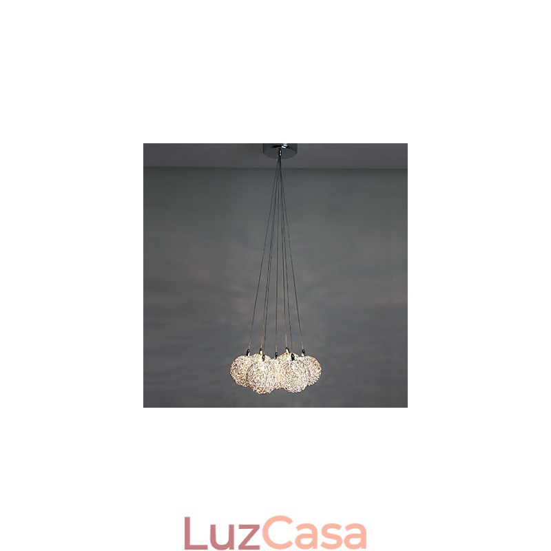Luminária pendente de metal galvanizado estilo mini contemporâneo moderno