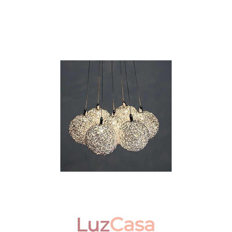Luminária pendente de metal galvanizado estilo mini contemporâneo moderno