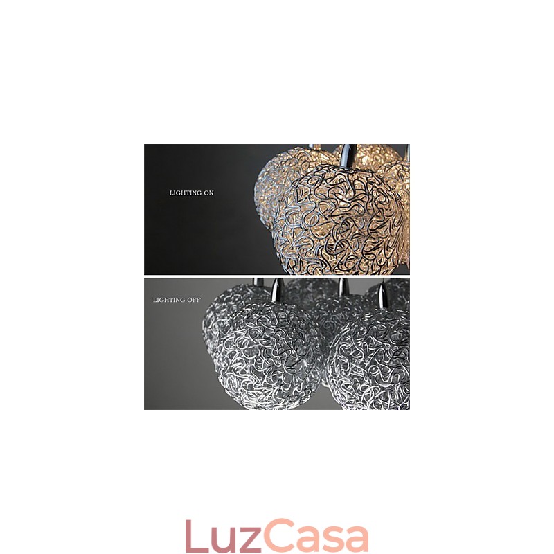 Luminária pendente de metal galvanizado estilo mini contemporâneo moderno