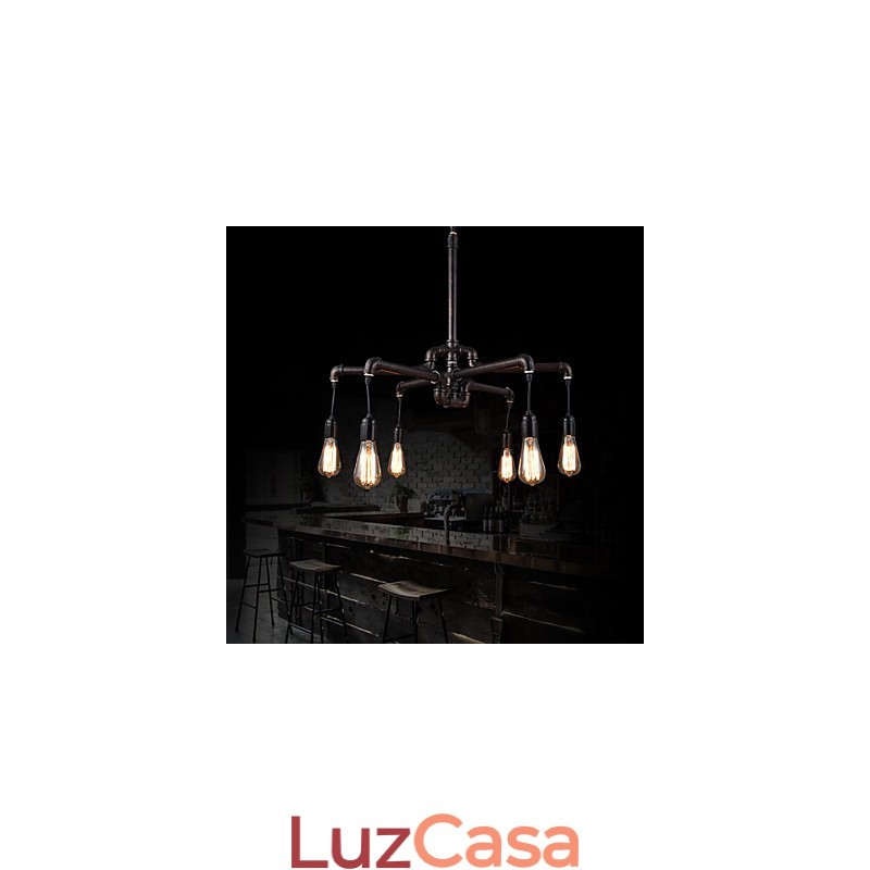 Retro Metal Luz de Teto Café