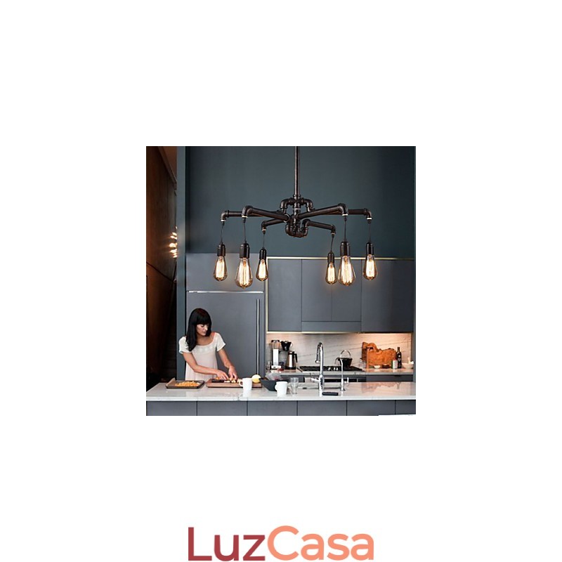 Retro Metal Luz de Teto Café