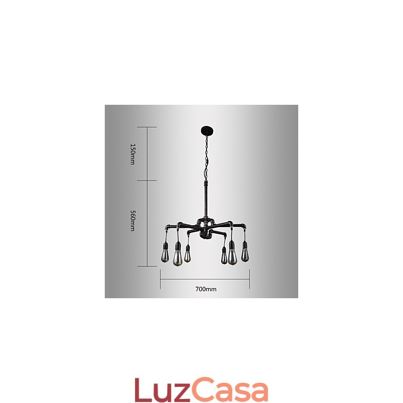 Retro Metal Luz de Teto Café