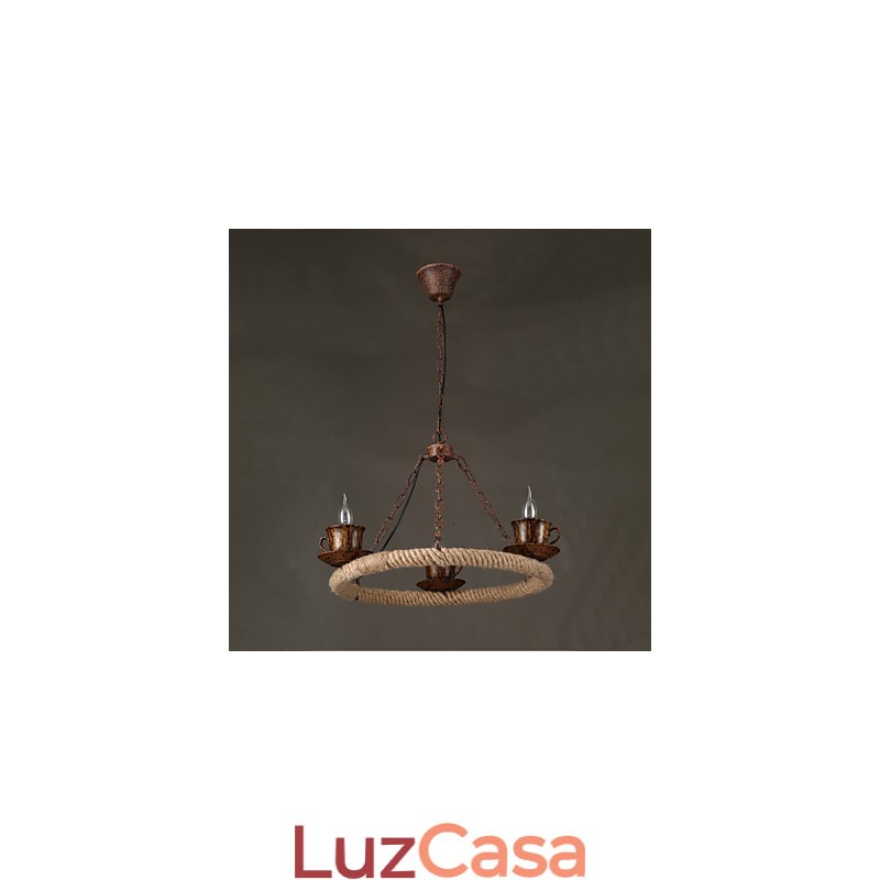 Luminária pendente de metal com pintura country vintage para garagem