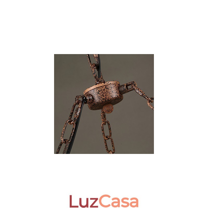 Luminária pendente de metal com pintura country vintage para garagem