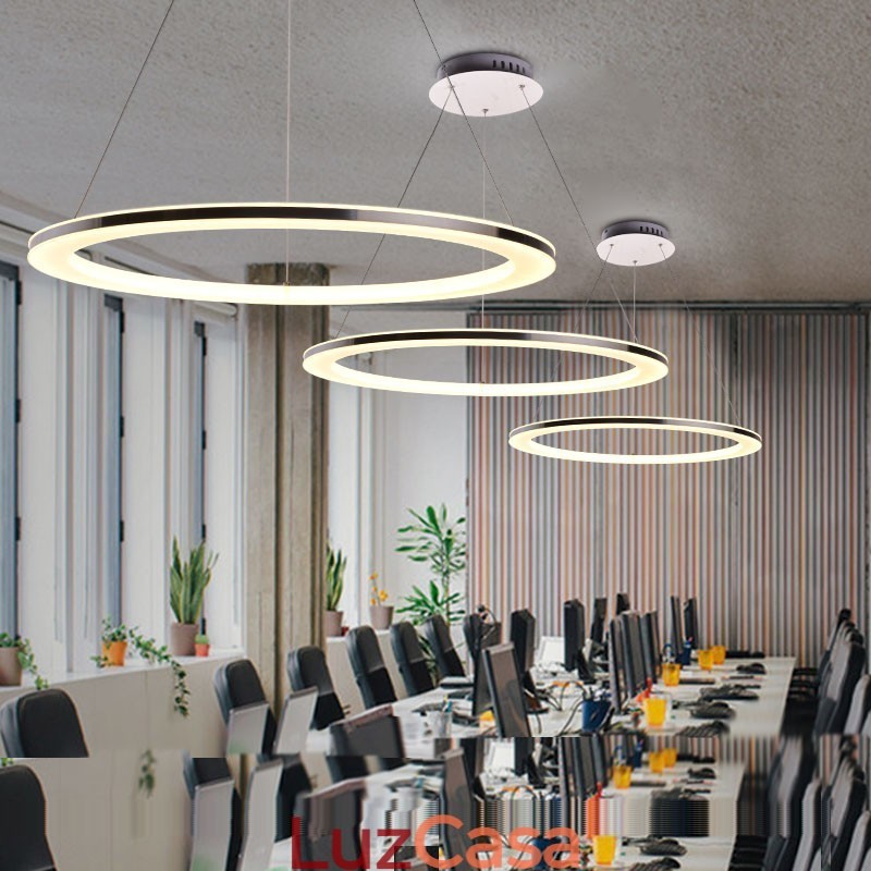 Luminárias pendentes modernas contemporâneas sala de estar jantar crianças metal controle remoto