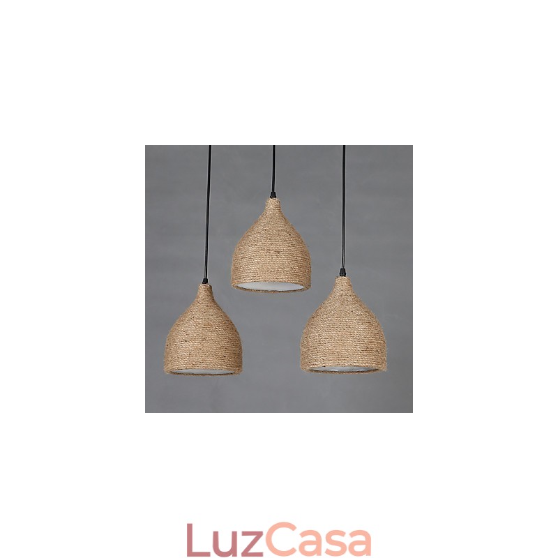 Country Lofts Restaurando Maneiras Antigas Corda de Cânhamo Lâmpada de Cabeça Única Pequena Droplight