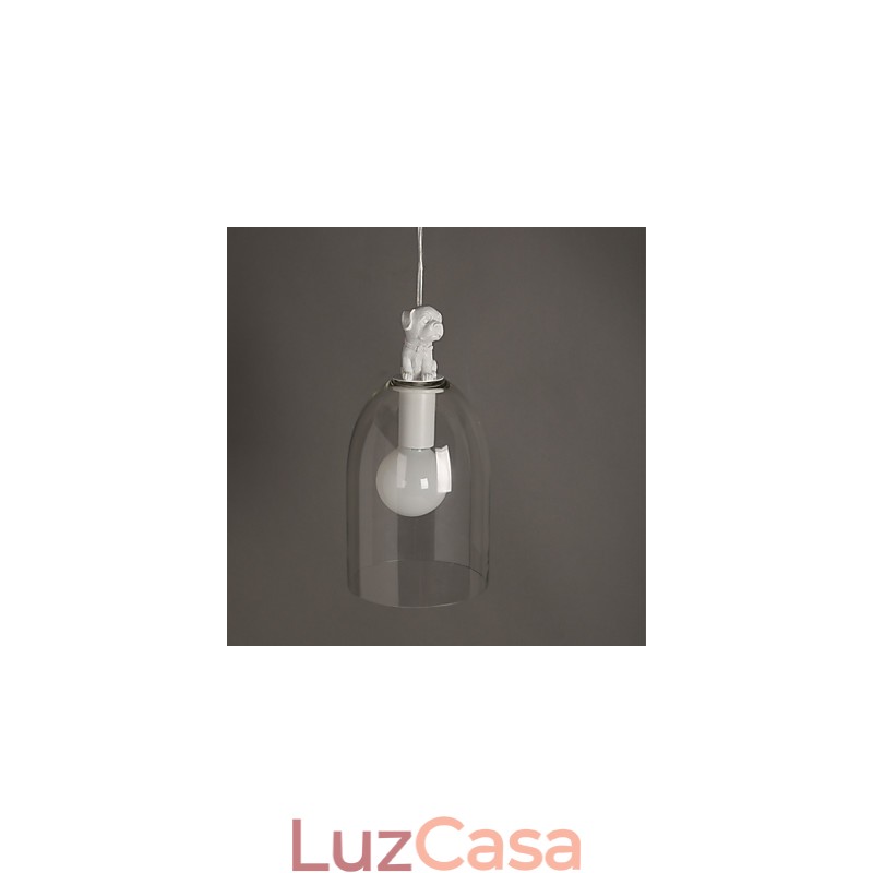 The Cartoon Dog Droplight Taipei Rural Glass Individualidade Criativa Pequena Lâmpada Droplight